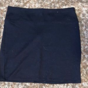 Black mini skirt